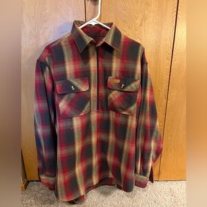 Hickory Shirt Co. Logger Flannel Quarter Zip size Medium